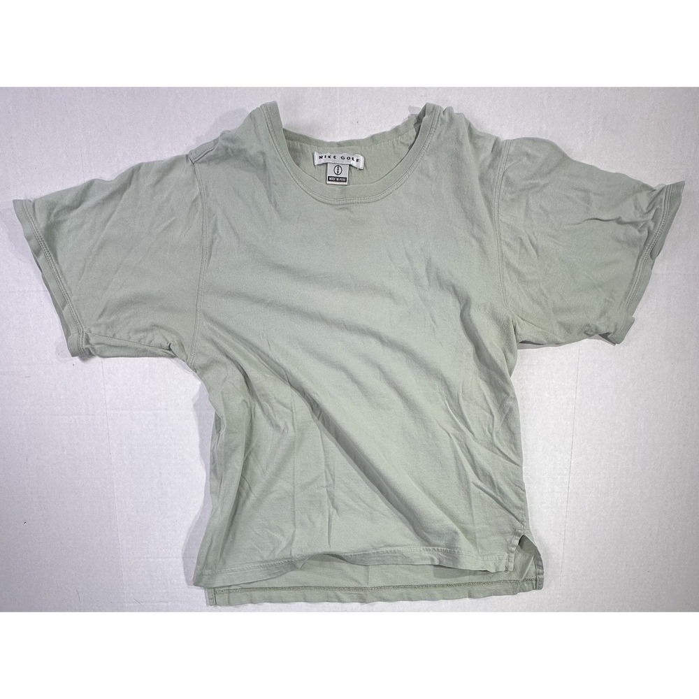 Nike Golf Women's T-Shirt Small Green Cotton Relaxed Fit Made in Peru Casual Tee